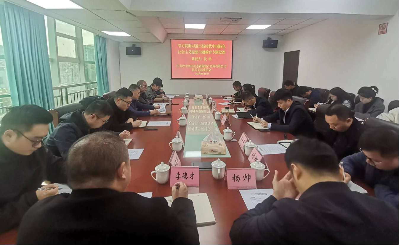 集團(tuán)公司黨委副書記、總經(jīng)理沈鵬到巴中兩山公司講授主題教育專題黨課